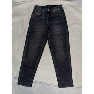 Wild Fable Highest Rise Mom Jeans Washed Black Denim Size 2 26 Waist High Waist